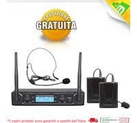 ZZIPP TXZZ520 Radiomicrofono Uhf con Microfoni Archetto e Lavalier