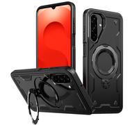zZjoOoj 360° Magic Stand per Samsung Galaxy A26 5G Cover per MagSafe, Stand Invisibile, Standard Militare, Morbido TPU + PC Antiurto Custodia per Cellulare, Nero