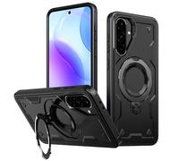 zZjoOoj 360° Magic Stand per Samsung Galaxy A36 5G Cover per MagSafe, Stand Invisibile, Standard Militare, Morbido TPU + PC Antiurto Custodia per Cellulare, Nero