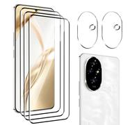 zZjoOoj Compatible with Honor 200 Pro for Tempered Glass (non for Honor 200), Pack of 3 3D Screen Protectors & 2 Camera Tempered Glass Film, 9H Hardness Anti Scratch Protective Glass, HD
