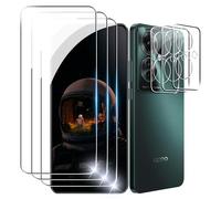 zZjoOoj Confezione da 6 pellicole protettive in vetro temperato per OPPO Reno 11 F 5G, 3 pellicole protettive in vetro temperato + 3 protezioni per fotocamera, pellicola protettiva HD con pellicola pr