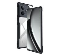 zZjoOoj Cover for Realme GT 6 / Realme GT 6T, Soft TPU + PC Shockproof Mobile Phone Case Trasparente, Air Cushion Anti Drop,Camera Protection,Slim and Lightweight - Nero