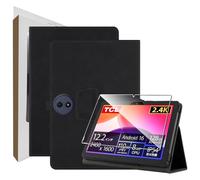 zZjoOoj Cover Per TCL Tab A1 Plus Tablet 12.2 Pollici Tablet con 1 Pezzi Pellicola Vetro Temperat, Ultra Sottile,Custodia in Pelle PU Premium con Funzione Leggio Verticale,Nero