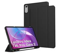 zZjoOoj Custodia per Lenovo Idea Tab Pro Gen 2 13.3 Pollici 2026,Cover Tablet con Auto Sleep/Wake e Portastilo, Cavalletto 2-in-1, Protezione Antiuurto PC + Silicone,Nero