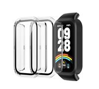 zZjoOoj Custodia per Xiaomi Band 9 Active Protective Case with Screen Protector Hard PC Scratch-Resistant Ultra Thin Case,Trasparente x2