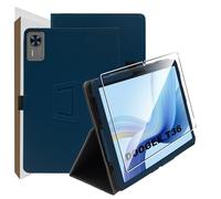 zZjoOoj Custodia protettiva per tablet DOOGEE T36 da 12 pollici, ultra sottile custodia in PU, bundle di protezione tablet con 1 pezzo pellicola con durezza 9H antigraffio, funzione supporto verticale
