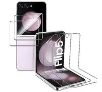 zZjoOoj Pellicola Protettiva for SamSung Galaxy Z Flip 5,2 pezzi Inner Screen Flexible Film + 2 pezzi Vetro Temperato Posteriore Screen Protector fo,Anti Scratch