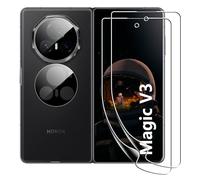 zZjoOoj Pellicola Protettiva Idrogel per Honor Magic V3,2 Pezzi HD Trasparente di Pellicola Protettiva in TPU Protezione Schermo,Anti Graffio,2 Pezzi Pellicola Fotocamera Vetro Temperato