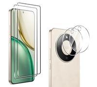 zZjoOoj Pellicola Vetro Temperato per Honor Magic 8 Lite e Protezione Lente Fotocamera, Durezza 9H Schermo Protettiva Film [2+2 Pezzi], Anti Graffi Niente Bolle