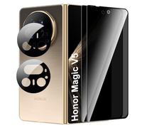 zZjoOoj Privacy Pellicola Protettiva per Honor Magic V5, 2 Pezzi Anti-Spy in Vetro Temperato + 2 Pezzi Pellicola Fotocamera Vetro per Honor Magic V5,Anti peeping Protezione Schermo