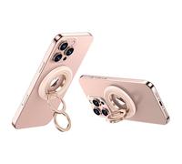 zZjoOoj Supporto magnetico per dita con anello, girevole a 360°, forte magnete N52, utilizzabile direttamente per iPhone MagSafe (12-17) e custodie MagSafe - per altri telefoni cellulari con adesivo