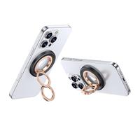 zZjoOoj Supporto magnetico per dita con anello, girevole a 360°, forte magnete N52, utilizzabile direttamente per iPhone MagSafe (12 - 16) e custodie MagSafe - per altri telefoni cellulari con adesivo