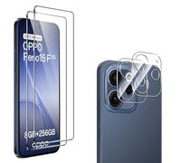 zZjoOoj Vetro Temperato per OPPO Reno 15 F 5G/ 15 FS 5G,2 Pezzi Pellicola Vetro Temperato + 2 Pezzi Pellicola Fotocamera,HD Trasparente, Antigraffio