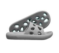 ZZlei2yu-12 Pantofole da Casa Fashion Unisex Shower Shoes Soft Lightweight Bath Slippers with Drainage Holes Quick Dry Non Slip Indoor Outdoor Use(Gris,Alpha X-Large)