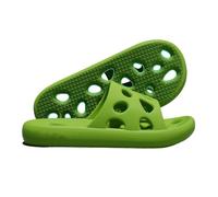 ZZlei2yu-12 Pantofole da Casa Fashion Unisex Shower Shoes Soft Lightweight Bath Slippers with Drainage Holes Quick Dry Non Slip Indoor Outdoor Use(Green,Alpha Medium)
