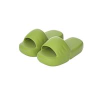 ZZlei2yu-12 Pantofole da Casa Moda estiva Coppie Sandali con fondo spesso Usura esterna femminile Casa Famiglia Una parola Pantofole Personalità maschile Ciabatte da Doccia(Matcha Green,36-37)