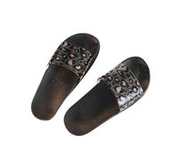 ZZlei2yu-12 Pantofole da Casa Personalità estiva con un centinaio di pantofole a pois Donna all'aperto Una parola trascina sandali da bagno for la casa con fondo morbido Ciabatte da Doccia(C,38/39)