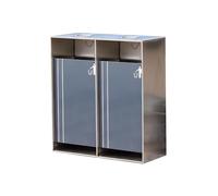 ZZlei2yu-12 Pattumiera Raccolta Pattumiera in acciaio inox for esterni, da giardino, luoghi comuni Contenitore rifiuti