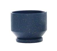 ZZlei2yu-12 Vasi di Piante Vasi for Piante in Ceramica con Vassoio Set da Due PezziVasi Fiori Succulente Blu Coltivazione Verde Fioriere Semplici Bianche for Soggiorno Balcone Giardino(Piccolo)