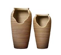 ZZlei2yu-12 Vasi di Piante Vasi for piante Piante succulente Ceramica grezza Forma di tacca da fiori Set due pezzi grandi dimensioni Fioriere in vaso ceramica modello alto vintage