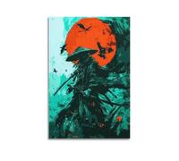 ZZLUUB Poster decorativo da parete con fantasma di Tsushima, motivo videogiochi, stampa artistica su tela, poster decorativo moderno, per camera da letto, 40 x 60 cm