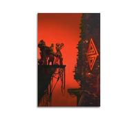 ZZLUUB Poster decorativo da parete con videogiochi ascendenti sui campi di battaglia, stampa artistica su tela, poster decorativo moderno per camera da letto, 30 x 45 cm