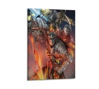 ZZLUUB Poster decorativo da parete con videogiochi Dark Souls, stampa artistica su tela, poster decorativo moderno, per camera da letto, per camera da letto, 50 x 75 cm
