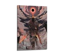 ZZLUUB Poster decorativo da parete su tela, motivo: Dark Souls, con videogiochi, decorazione moderna per camera da letto, 50 x 75 cm