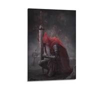 ZZLUUB Poster decorativo da parete su tela, motivo: Dark Souls Slave Knight Gael, poster decorativo per camera da letto, moderno, per camera da letto, 50 x 75 cm