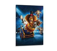 ZZLUUB Poster del film Madagascar, 3 poster decorativi da parete su tela, stampa artistica moderna per camera da letto, 40 x 60 cm