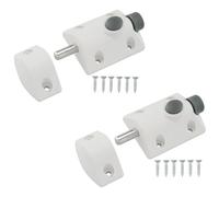 ZZLZX 2 set di bottoni a molla in plastica con 12 viti di chiusura a chiavistello, montaggio superficiale, chiusura per porta in legno, con fibbia a pressione per sbloccare, adatta per armadio,