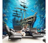 ZZLZYQ Decorazione arazzo nautico Fantasma Barca a vela Arte da parete Fantasia Scenario oceanico Nave pirata nautica Onda Vela Luna Arazzi appesi a parete Decorazione Camera da letto Soggiorno Dormit
