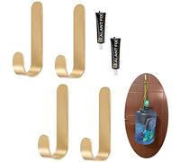 zzmikiteck Ganci per asciugamani in ottone, autoadesivi, resistenti, per decorazione di porte e pareti (confezione da 4)