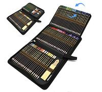 ZZONEART Matite Colorate Professionali, Set da 96 pezzi di matite da disegno e per schizzi in un astuccio con zip, Kit Arte per Schizzo e Disegno con per Principianti Bambini Adulti
