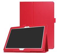 ZZOUGYY Custodia per tablet Huawei MediaPad M3 Lite 10 BAH-W09 BAH-AL00 10.1 pollici, ultra sottile Folio Stand Custodia in pelle leggera per Huawei MediaPad M3 Lite 10.0 BAH-L09 (rosso)