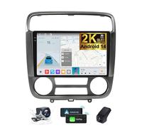 ZZPHKK 9,5 Pollici 2K Radio Schermo per Auto Android 14 per Honda Stream 1 2000-2006 - Wireless CarPlay & Android Auto/Navigazione GPS/Controllo del Volante/Split Screen/FM RDS Autoradio(B,2K M400S)
