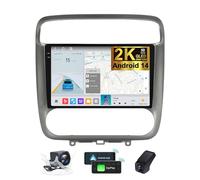 ZZPHKK 9,5 Pollici 2K Radio Schermo per Auto Android 14 per Honda Stream 1 2000-2006 - Wireless CarPlay & Android Auto/Navigazione GPS/Controllo del Volante/Split Screen/FM RDS Autoradio(A,2K M500S)