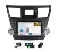 ZZPHKK 9,5 Pollici 2K Radio Schermo per Auto Android 14 per Toyota Highlander 2 XU40 2007-2013 - CarPlay & Android Auto/Navigazione GPS/Controllo del Volante/Split Screen/FM RDS Autoradio(2K M200S)