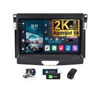 ZZPHKK Android 14 Autoradio 2 DIN per Ford Ranger P703 2015-2022 Radio Carplay Android Auto 9.5 Pollici 2K Touch Screen Navigatore GPS/4G WiFi Bluetooth/FM RDS/Schermo con Retrocamera(B,2K M400S)