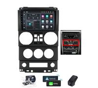 ZZPHKK Android 14 Autoradio 2 DIN per Jeep Wrangler 3 JK 2008-2010 Radio Carplay Wireless Android Auto 9.5 Pollici 2K Touch Screen Navigatore GPS/4G WiFi BT 5.0/FM RDS/Schermo con Camera(A,M160CP)