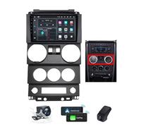 ZZPHKK Android 14 Autoradio 2 DIN per Jeep Wrangler 3 JK 2008-2010 Radio Carplay Wireless Android Auto 9.5 Pollici 2K Touch Screen Navigatore GPS/4G WiFi BT 5.0/FM RDS/Schermo con Camera(B,M100CP)