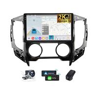 ZZPHKK Android 14 Autoradio 2 DIN per Mitsubishi L200 5 2015-2019 Radio Carplay Android Auto 9.5 Pollici 2K Touch Screen Navigatore GPS/4G WiFi Bluetooth/FM RDS/Schermo con Retrocamera(2K M400S)