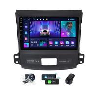 ZZPHKK Android 14 Autoradio 2 DIN per Mitsubishi Outlander 2 CW0W 2005-2013 Radio Carplay Android Auto 9.5 Pollici 2K Touch Screen GPS/4G WiFi Bluetooth/FM RDS/Schermo con Retrocamera(M100CP)