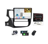 ZZPHKK Android 14 Autoradio 2 DIN per Mitsubishi Outlander 3 GF0W GG0W 2012-2018 Radio Carplay Android Auto 10 Pollici 2K Touch Screen GPS/4G WiFi Bluetooth/FM RDS/Schermo con Retrocamera(A,2K M200S)