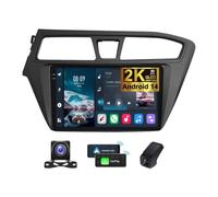 ZZPHKK Android 14 Autoradio per Hyundai i20 2 GB 2014-2018 Carplay Android Auto 9.5 Pollici 2K 2000 * 1200 Touch Screen Stereo GPS 4G WiFi con Bluetooth/DSP/FM RDS/SWC + Retromarcia DVR(2K M800S)