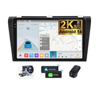 ZZPHKK Android 14 Car Radio Wireless Carplay Android Auto per Mazda 3 I/Mazda3 BK 2003-2009 Bluetooth Stereo 2 DIN con 2K Touchscreen da 9.5 Pollici RDS FM Dab+ DSP Comandi al Volante(2K M400S)