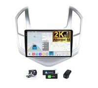 ZZPHKK Autoradio 2DIN Android 14 per Chevrolet Cruze 2012-2015 Navigazione GPS Stereo Auto Bluetooth con 9.5 Pollici 2K Schermo/CarPlay Android Auto/Comandi al Volante/FM RDS + Camera(B,2K M300S)