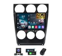 ZZPHKK Autoradio 2DIN Android 14 per Mazda 6 2004-2015 Navigazione GPS Stereo Bluetooth con 9.5 Pollici 2K Schermo/CarPlay Android Auto/Comandi al Volante/FM RDS + Camera DVR(2K M700S)