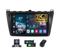 ZZPHKK Autoradio 2DIN Android 14 per Mazda 6 II GH 2007-2012 Navigazione GPS Stereo Bluetooth con 9.5 Pollici 2K Schermo/CarPlay Android Auto/Comandi al Volante/FM RDS + Camera DVR(2K M400S)