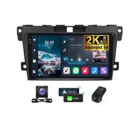 ZZPHKK Autoradio 2DIN Android 14 per Mazda CX7 CX-7 CX 7 ER 2009-2012 Navigazione GPS Stereo Bluetooth con 9.5 Pollici 2K Schermo/CarPlay Android Auto/Comandi al Volante/FM RDS+Camera DVR(2K M400S)